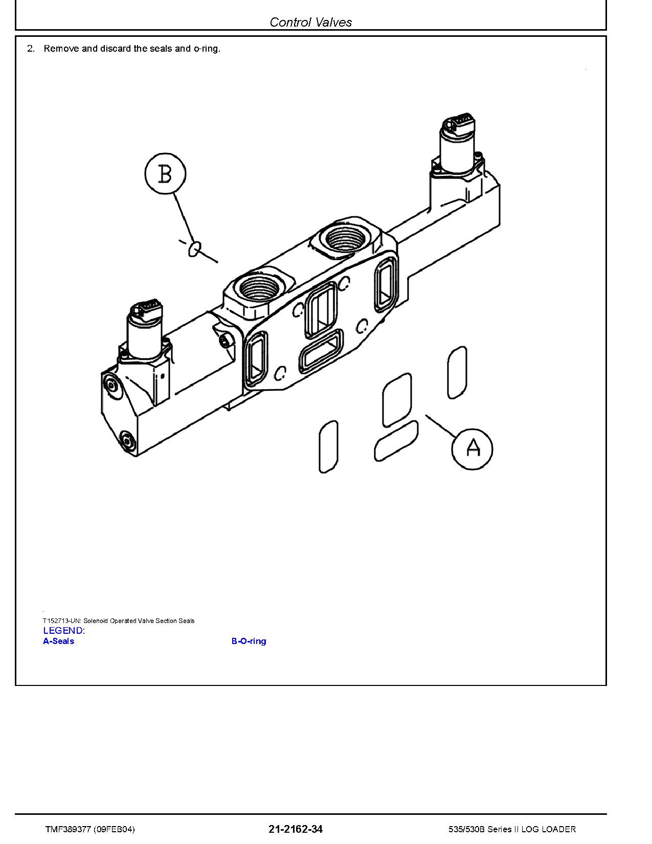 John Deere 535 TimberJack 530B Knuckleboom Trailer Mount Log Loaders Repair Manual TMF389377 (3)
