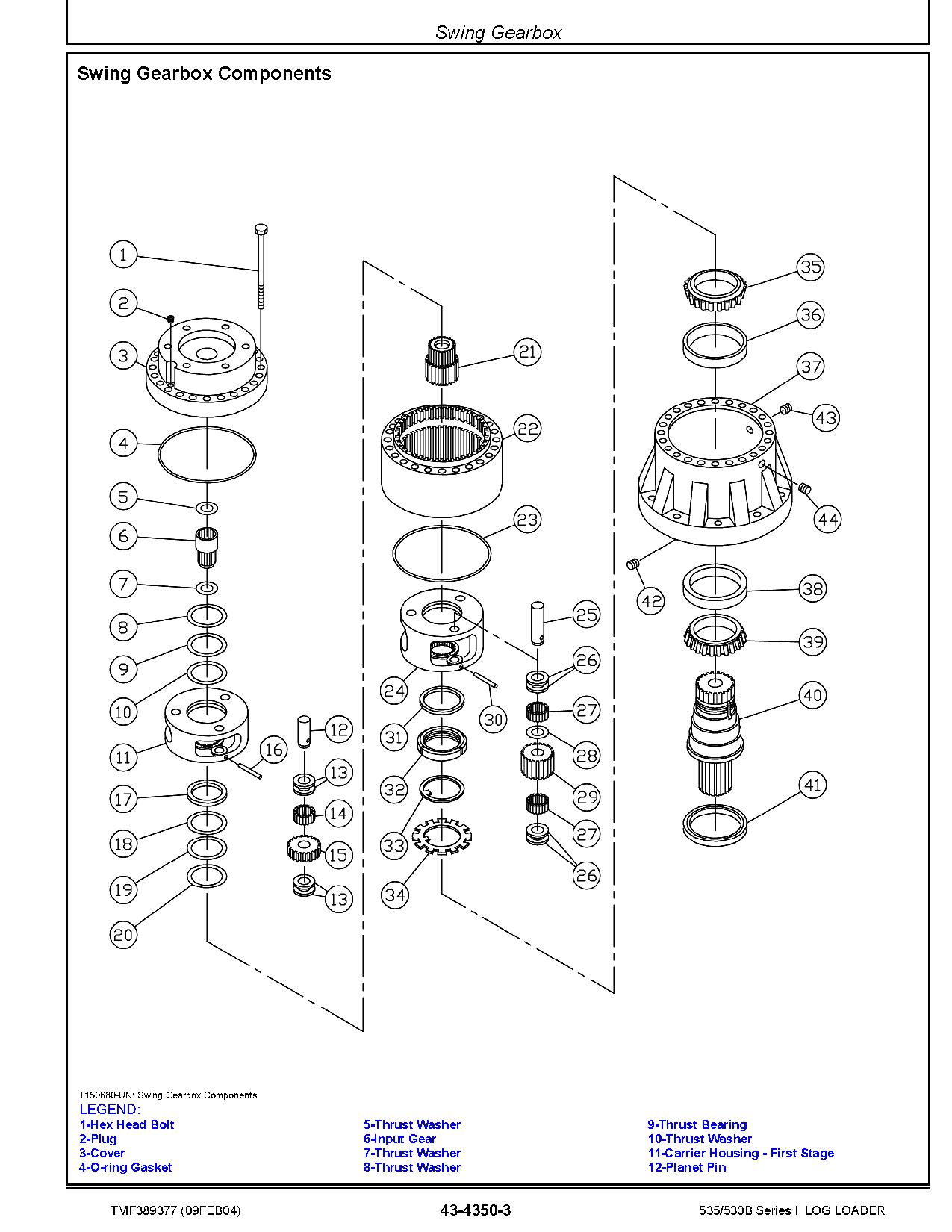 John Deere 535 TimberJack 530B Knuckleboom Trailer Mount Log Loaders Repair Manual TMF389377 (4)