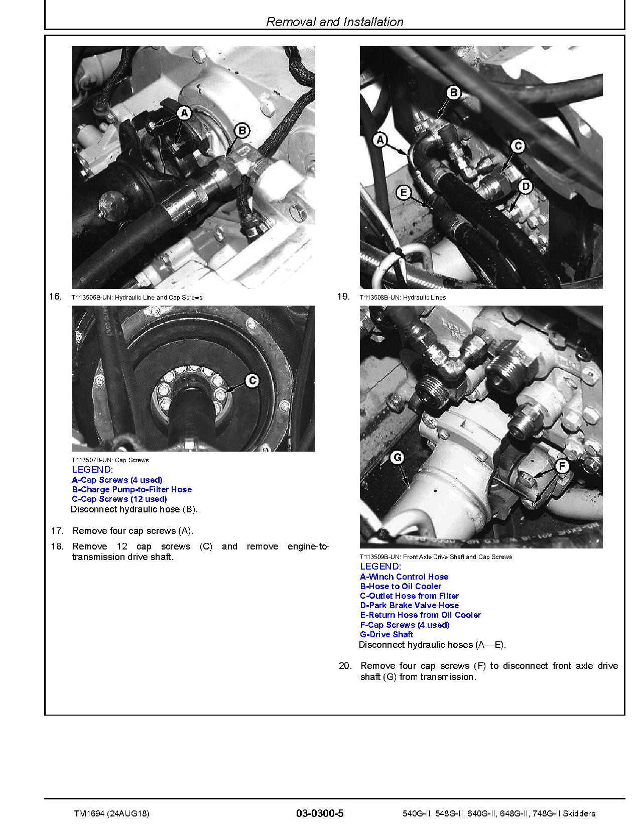 John Deere 540G II 640G II 548G II 648G II 748G II Skidders Repair Manual TM1694 (2)