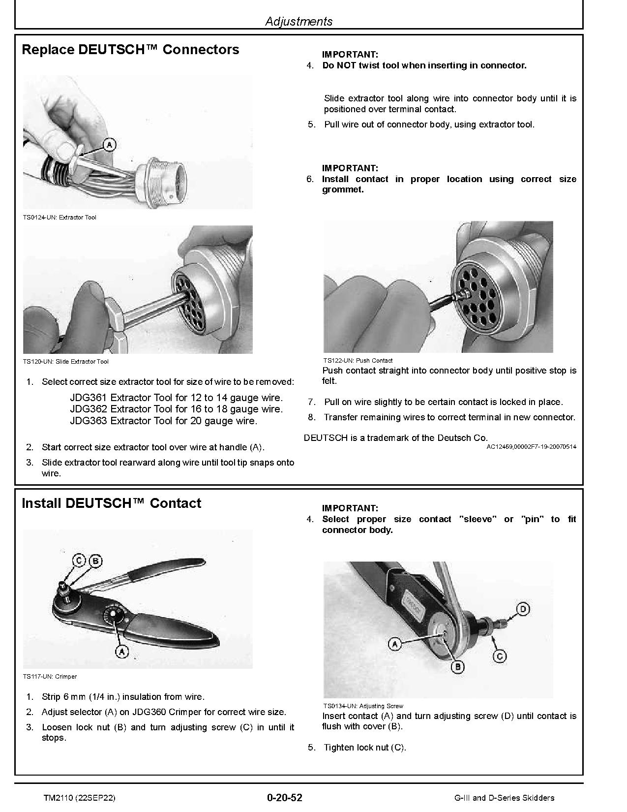 John Deere 540G III 640G III 548G III 648G III 748G III TimberJack 360D 460D 560D Skidders Operation Test Manual TM2110 (3)