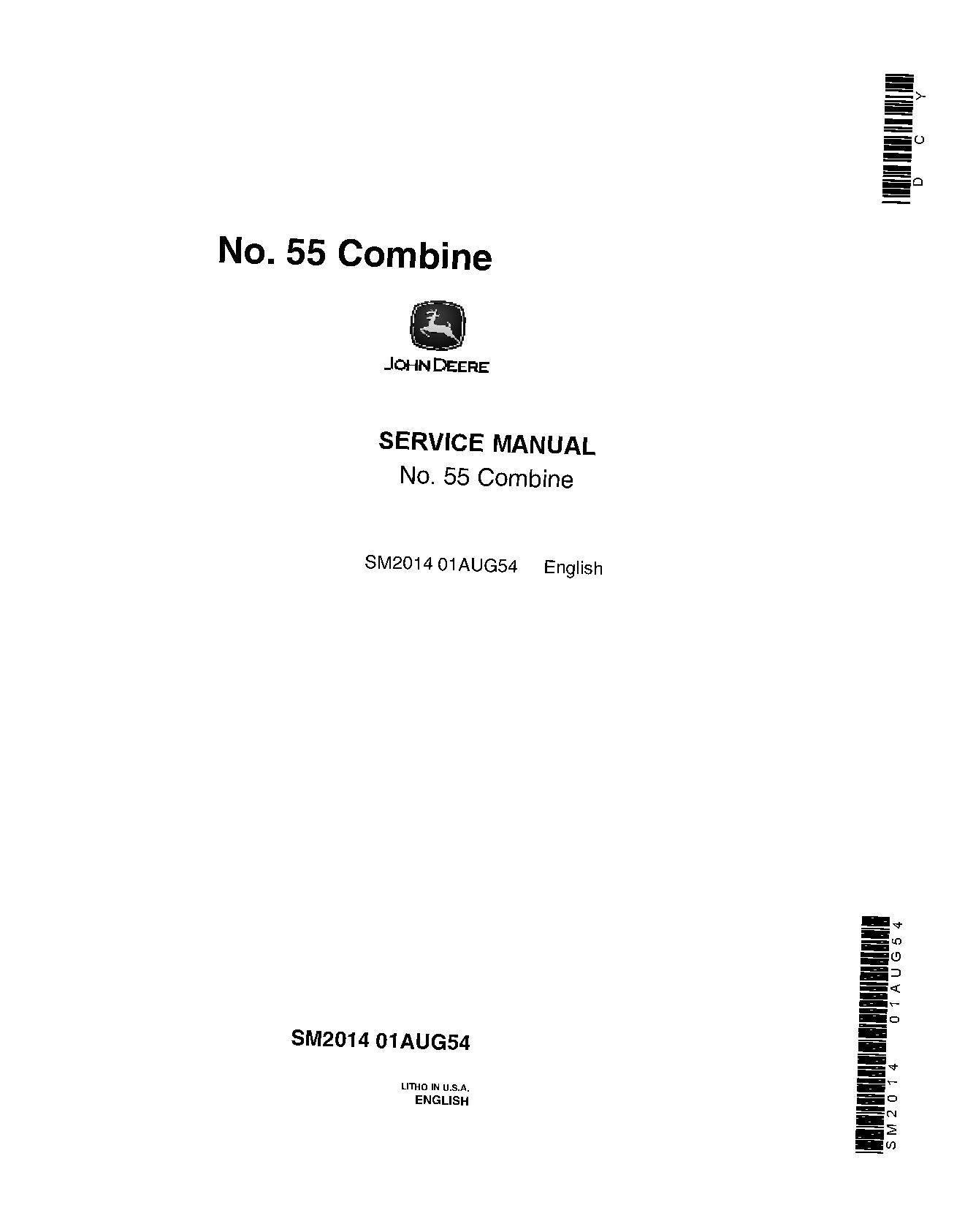 John Deere 55 Combines Technical Manual SM2014 (1)