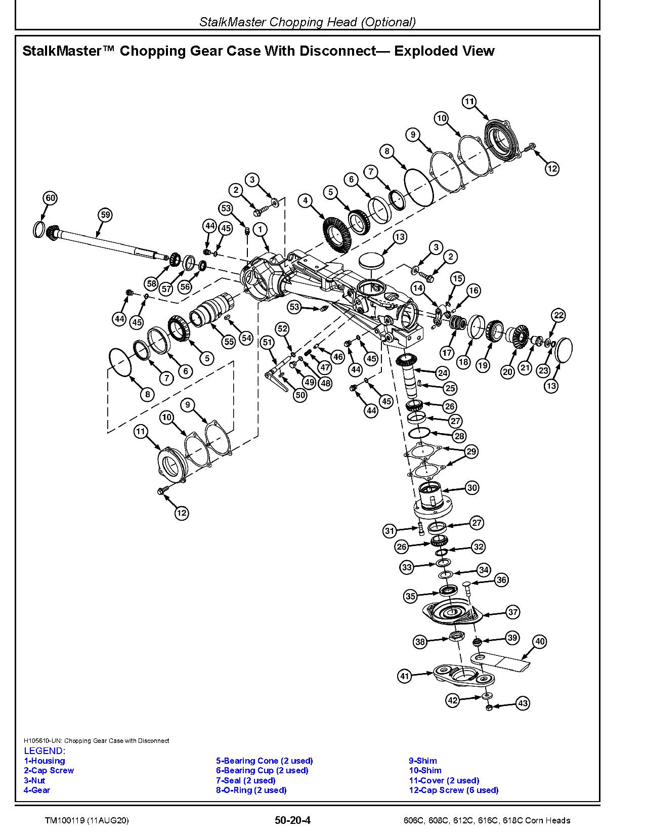 John Deere 606C 608C 612C 616C 618C Corn Heads Repair Manual TM100119 (4)