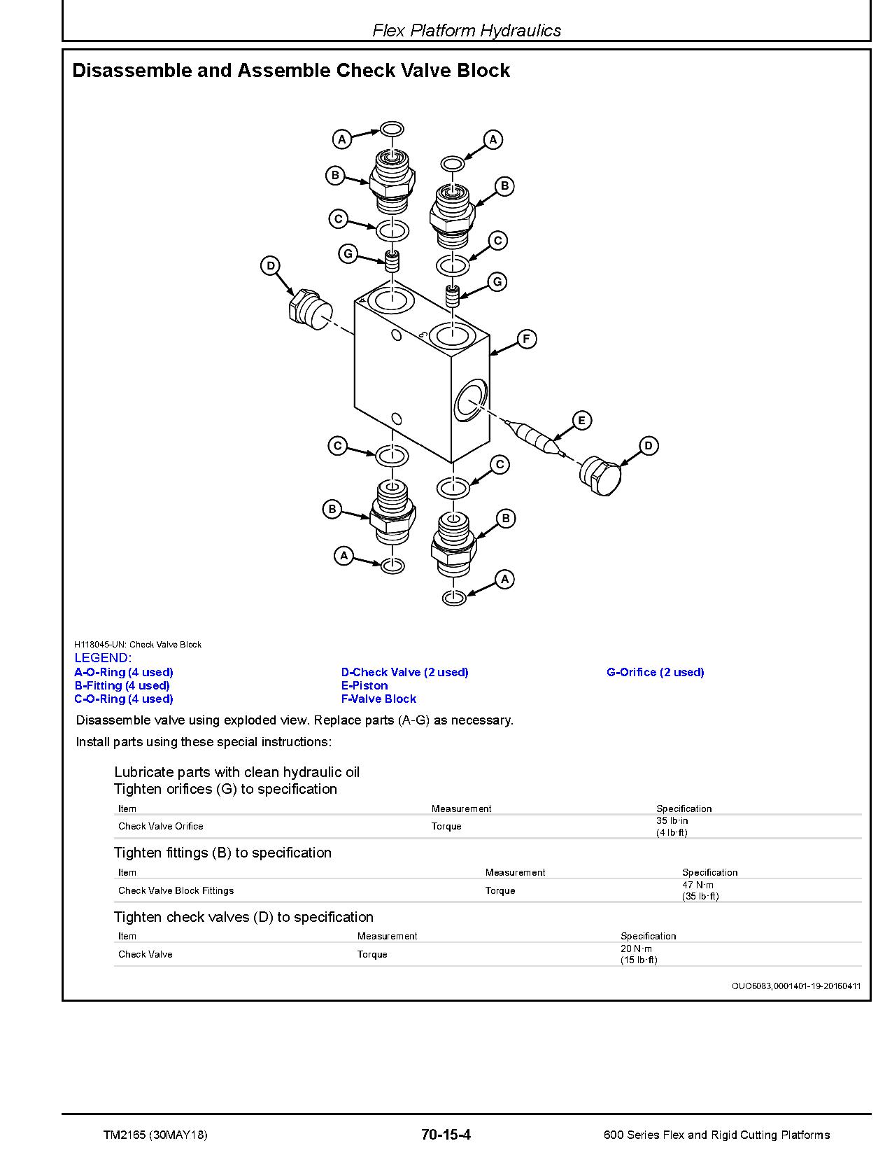 John Deere 615F 630R Rigid Cutting Platforms Repair Manual TM2165 (4)