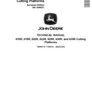 John Deere 616R 618R 620R 622R 625R 630R 635R Cutting Platforms Technical Manual TM405119 (1)