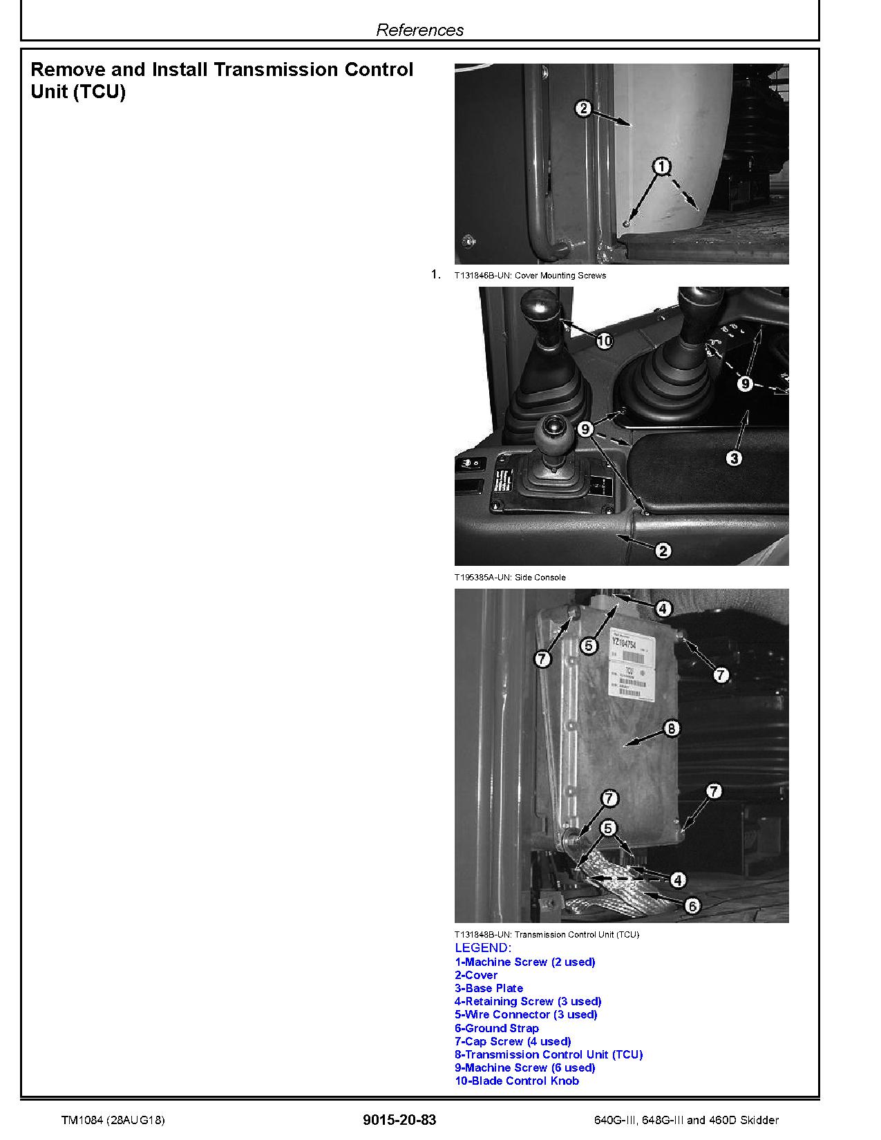 John Deere 640G III TimberJack 460D 648G III Skidders Operation Test Manual TM1084 (3)