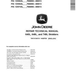 John Deere 640L 648L 748L Skidders Repair Manual TM13134X19 (1)