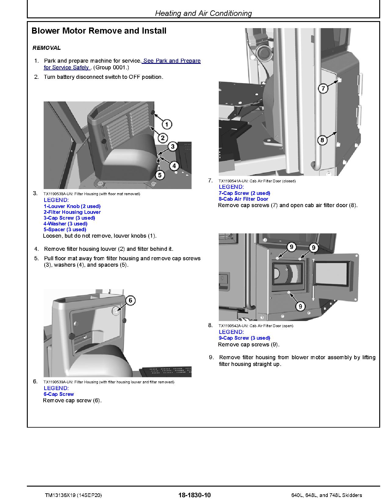John Deere 640L 648L 748L Skidders Repair Manual TM13136X19 (3)