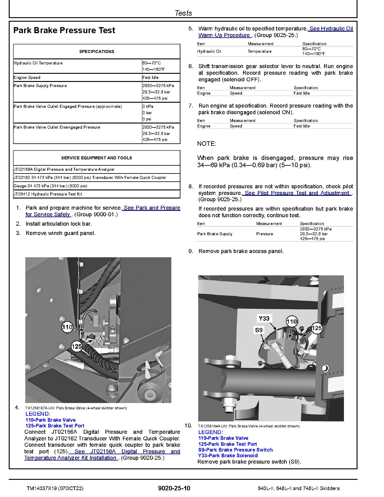John Deere 640L II 648L II 748L II Skidders Operation Test Manual TM14337X19 (3)