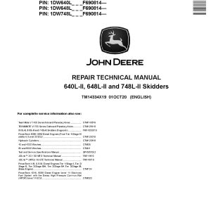 John Deere 640L II 648L II 748L II Skidders Repair Manual TM14334X19 (1)