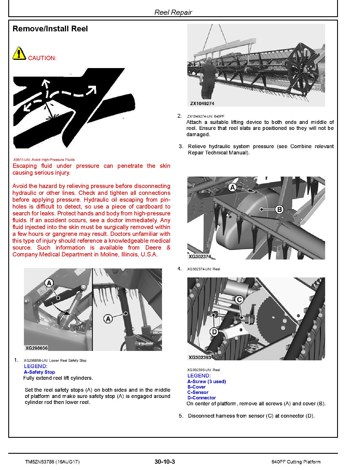 John Deere 640PF Cutting Platforms Technical Manual TM5ZN53786 (2)