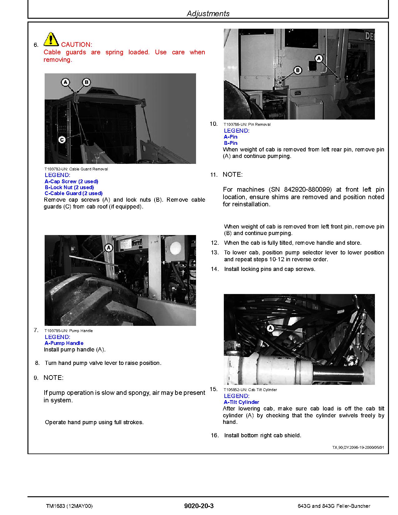 John Deere 643G 843G Feller Bunchers Operation Test Manual TM1683 (4)