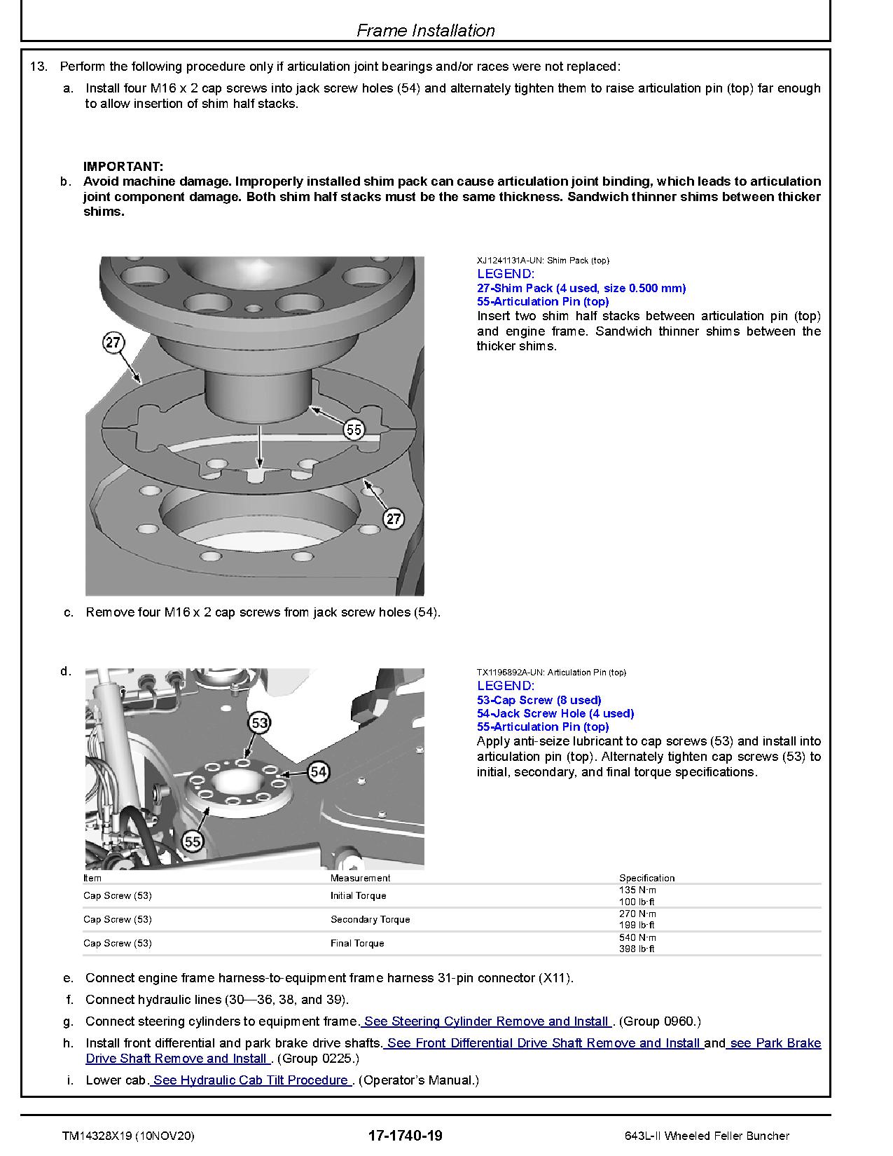 John Deere 643L II SWheeled Feller Bunchers Repair Manual TM14328X19 (3)