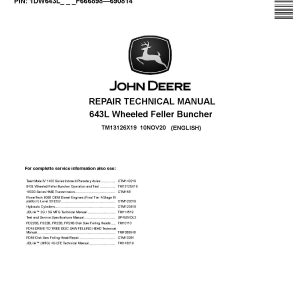 John Deere 643L Wheeled Feller Bunchers Repair Manual TM13126X19 (1)