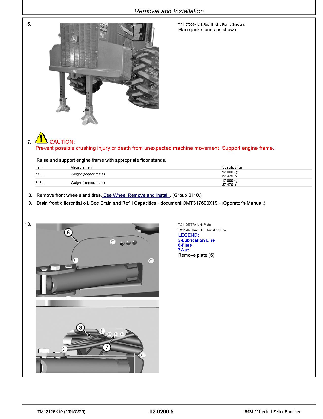 John Deere 643L Wheeled Feller Bunchers Repair Manual TM13126X19 (2)