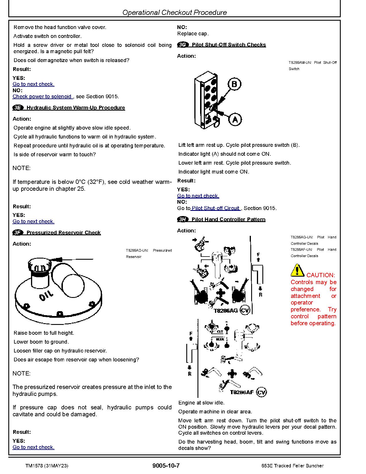 John Deere 653E Tracked Feller Bunchers Operation Test Manual TM1578 (2)
