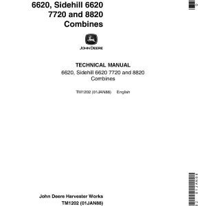 John Deere 6620 7720 8820 SideHill 6620 Combines Technical Manual TM1202 (1)
