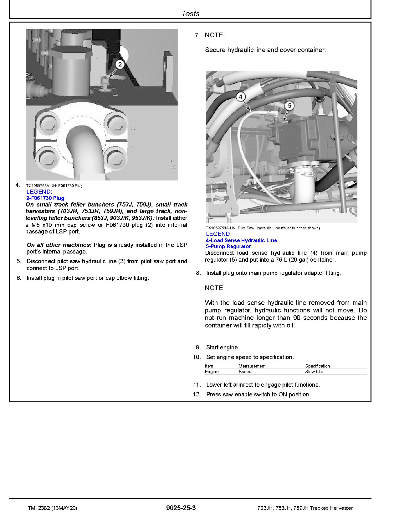 John Deere 703JH 753JH 759JH Tracked Harvesters Operation Test Manual TM12382 (4)