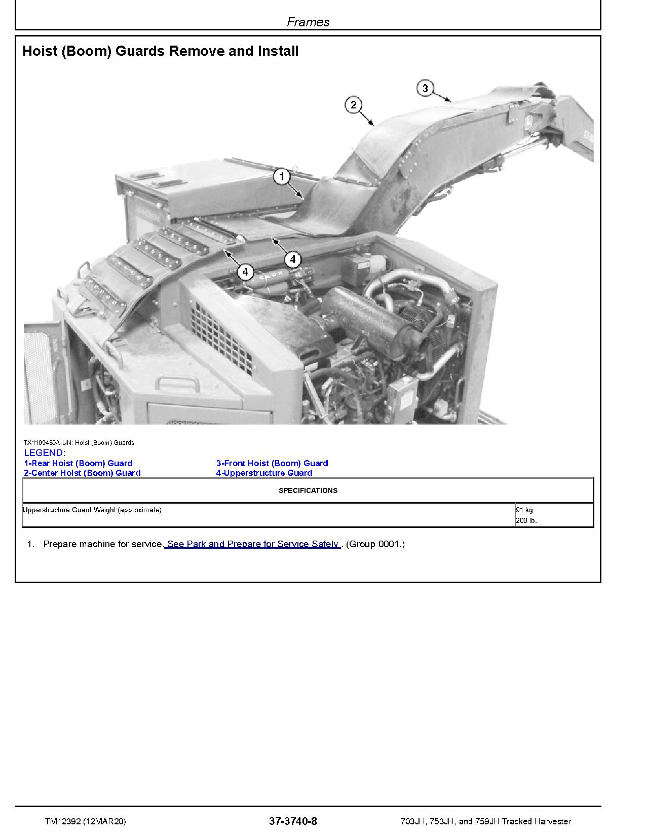 John Deere 703JH 753JH 759JH Tracked Harvesters Repair Manual TM12392 (4)