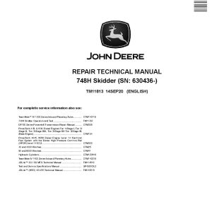 John Deere 748H Grapple Skidders Repair Manual TM11813 (1)