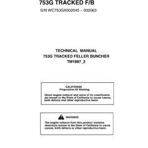 John Deere 753G Tracked Feller Bunchers Technical Manual TM1887 2 (1)