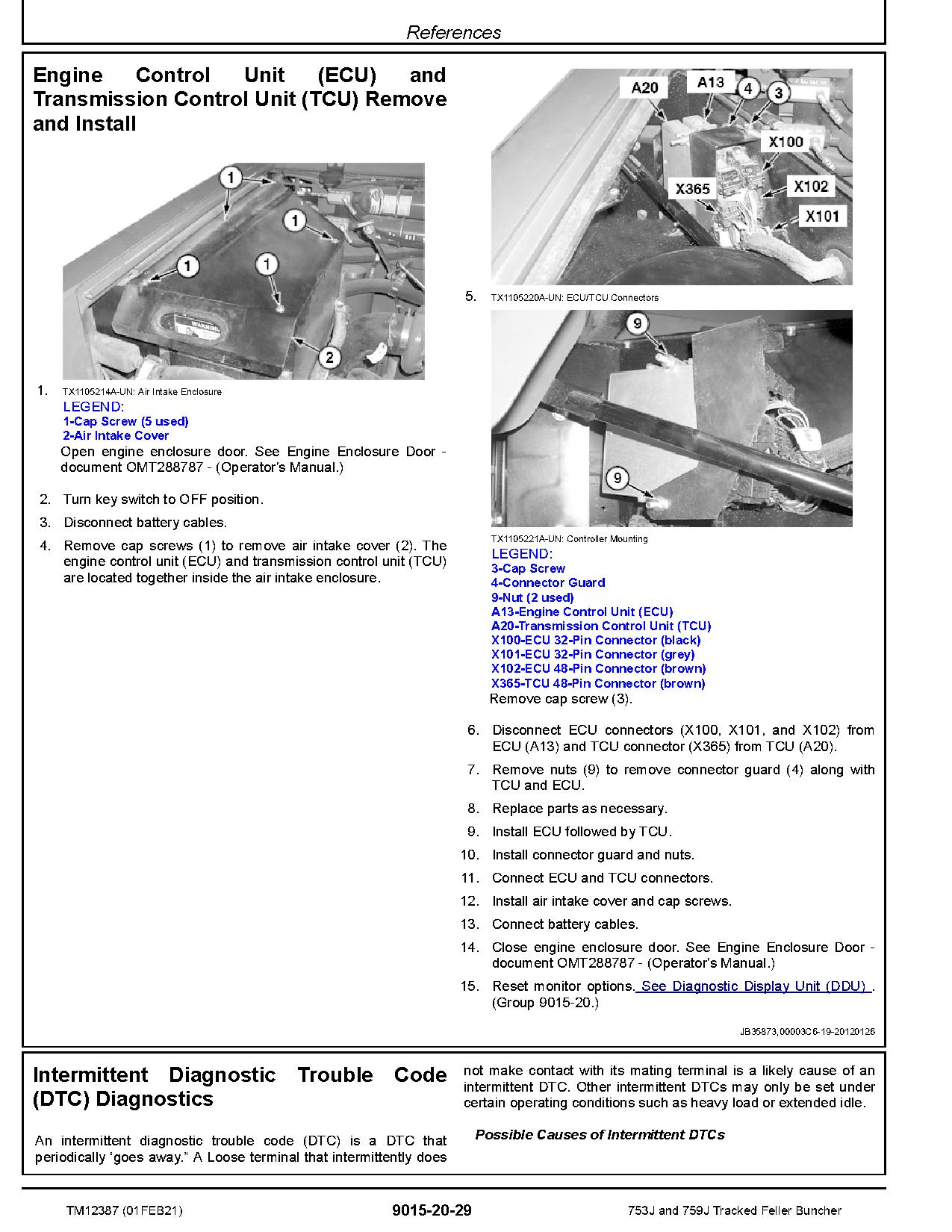 John Deere 753J 759J Tracked Feller Bunchers Repair Manual TM12387 (2)