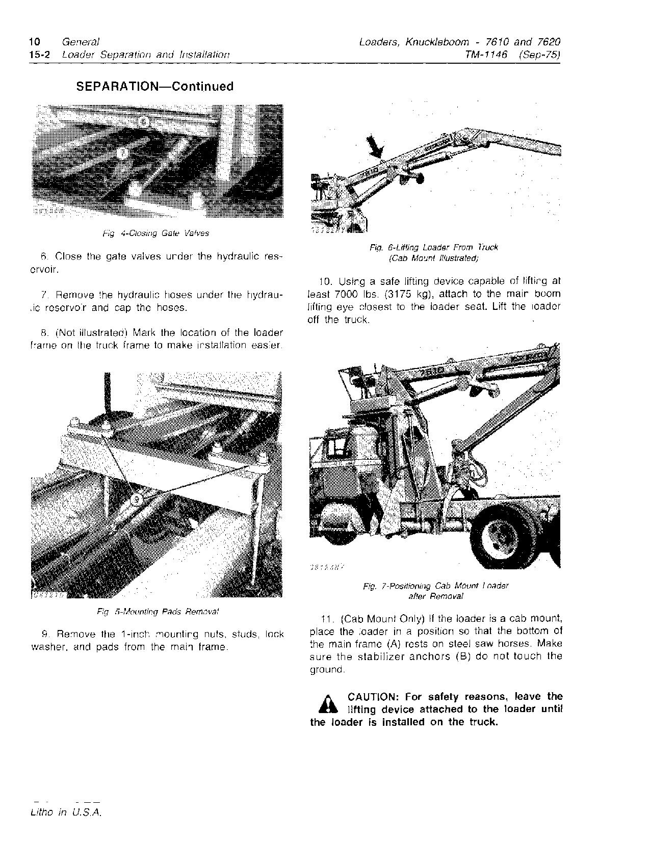 John Deere 7610 7620 Knuckleboom Loaders Technical Manual TM1146 (2)