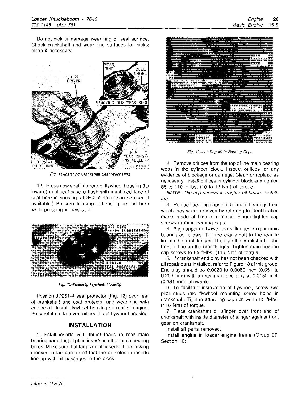 John Deere 7640 Knuckleboom Log Loaders Technical Manual TM1148 (2)