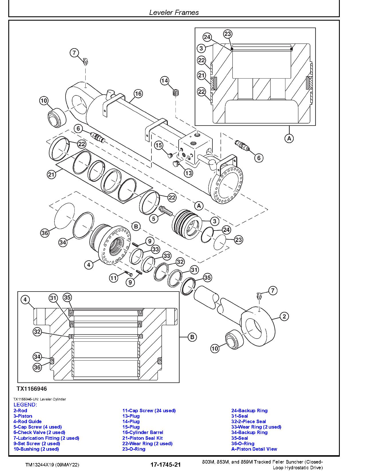 John Deere 803M 853M 859M Closed Loop Hydrostatic Drive Tracked Feller Bunchers Repair Manual TM13244X19 (3)