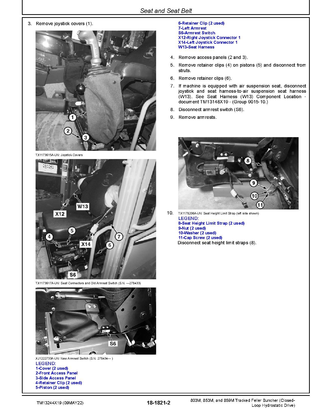 John Deere 803M 853M 859M Closed Loop Hydrostatic Drive Tracked Feller Bunchers Repair Manual TM13244X19 (4)