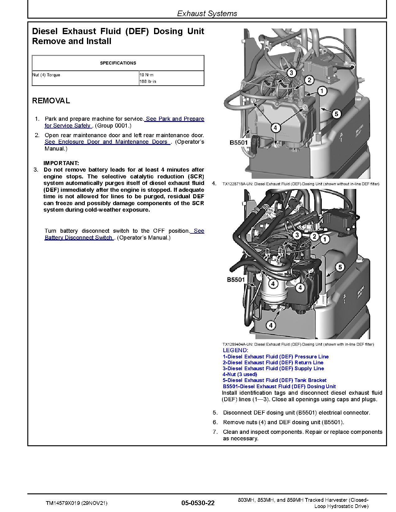 John Deere 803MH 853MH 859MH Closed Loop Hydrostatic Drive Tracked Harvesters Repair Manual TM14579X019 (3)