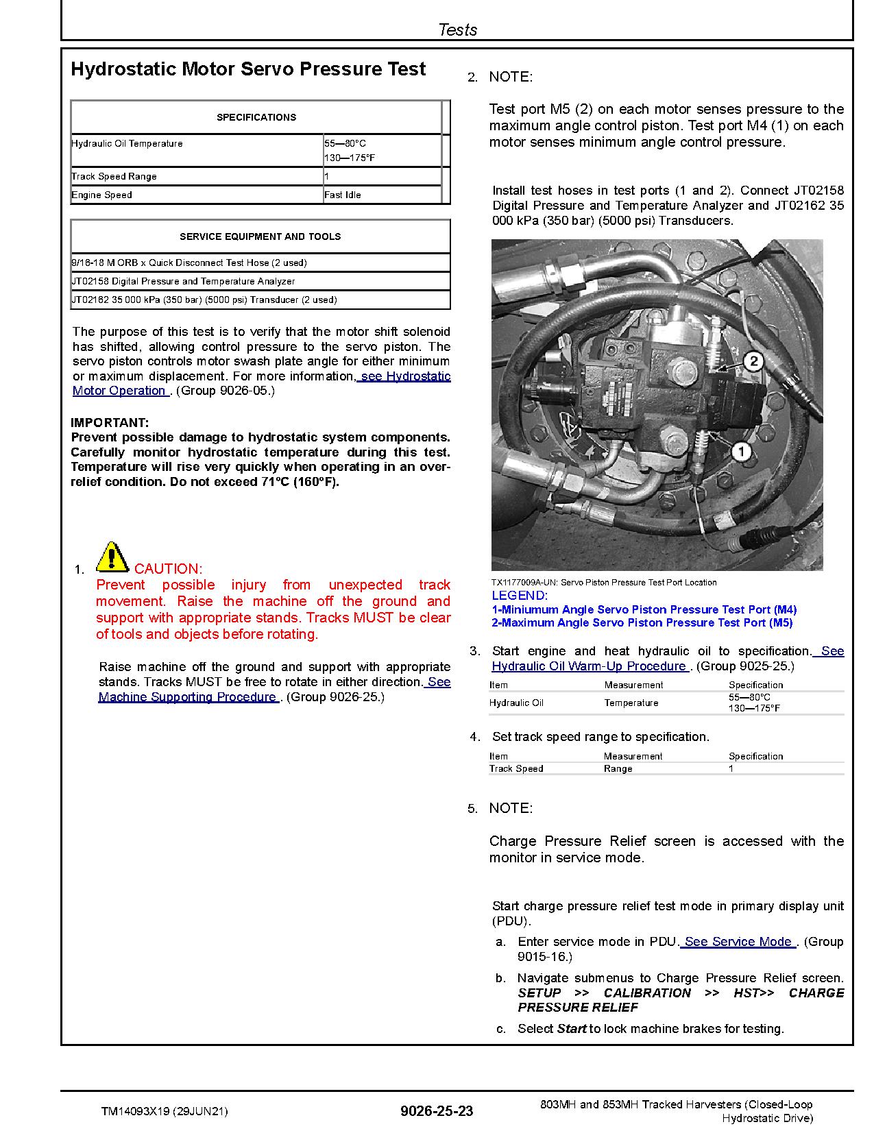 John Deere 803MH 853MH Harvesters Closed Loop Hydrostatic Drive Operation Test Manual TM14093X19 (4)
