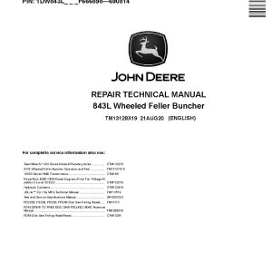 John Deere 843L Wheeled Feller Bunchers Repair Manual TM13128X19 (1)