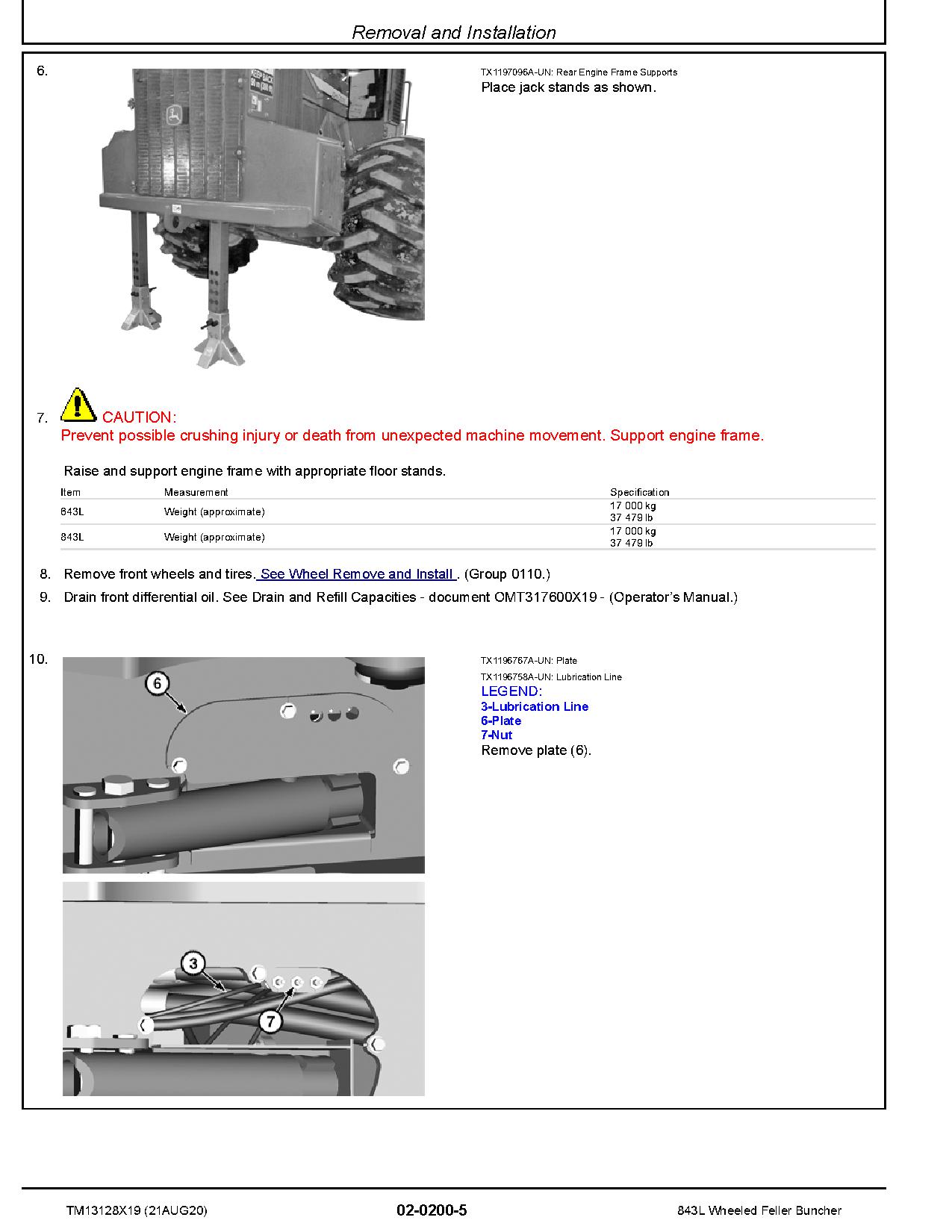 John Deere 843L Wheeled Feller Bunchers Repair Manual TM13128X19 (2)