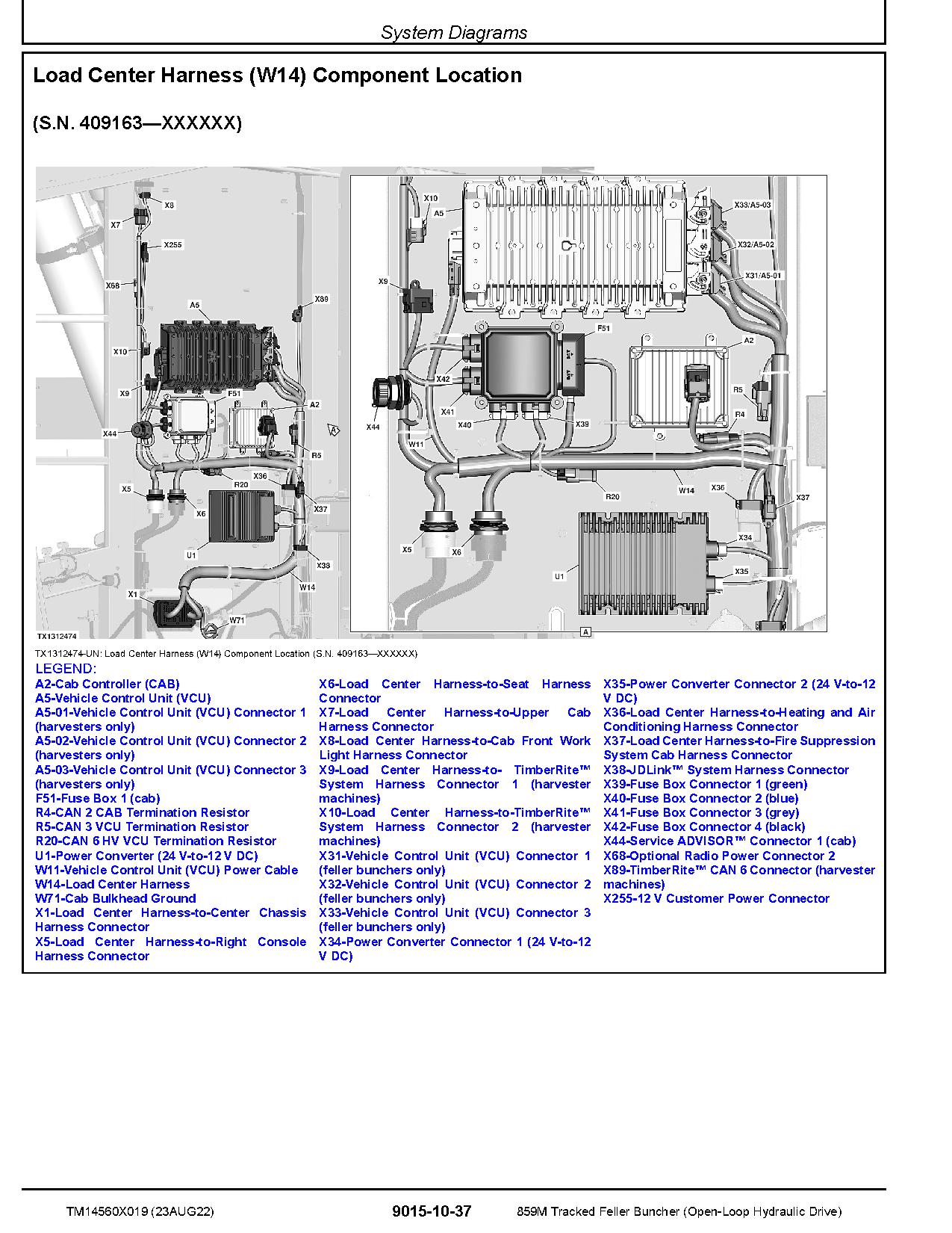 John Deere 859M Open Loop Hydraulic Drive Tracked Feller Bunchers Operation Test Manual TM14560X019 (3)