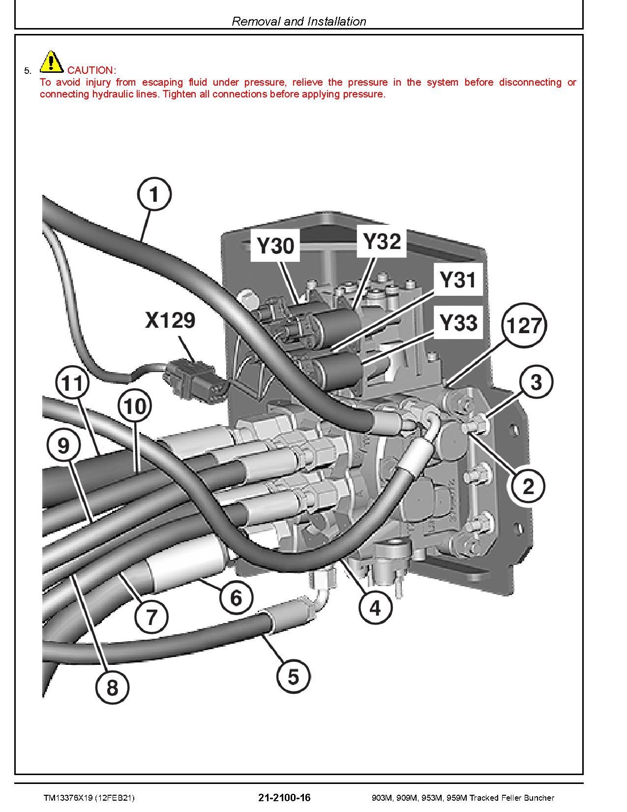 John Deere 903M 909M 953M 959M Tracked Feller Bunchers Repair Manual TM13376X19 (3)