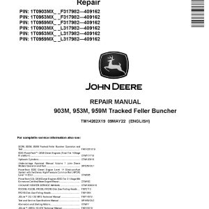 John Deere 903M 953M 959M Harvesters Repair Manual TM14262X19 (1)