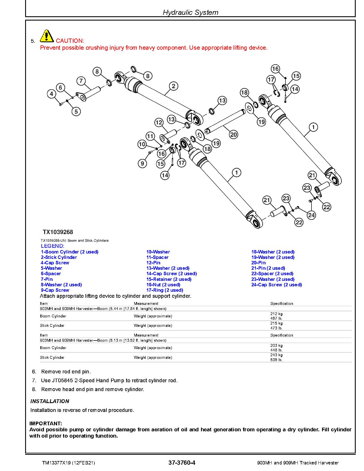 John Deere 903MH 909MH Tracked Harvesters Repair Manual TM13377X19 (3)