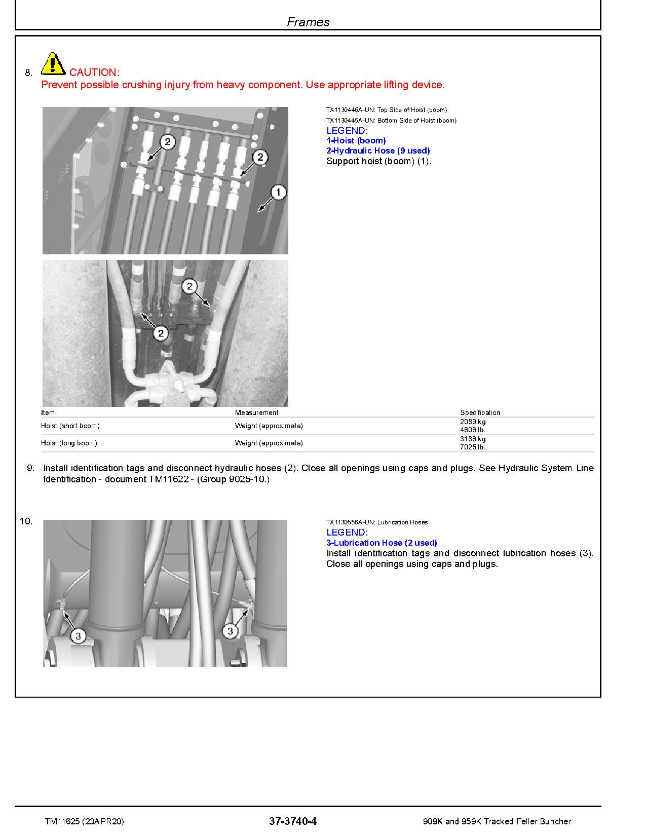 John Deere 909K 959K Tracked Feller Bunchers Repair Manual TM11625 (3)