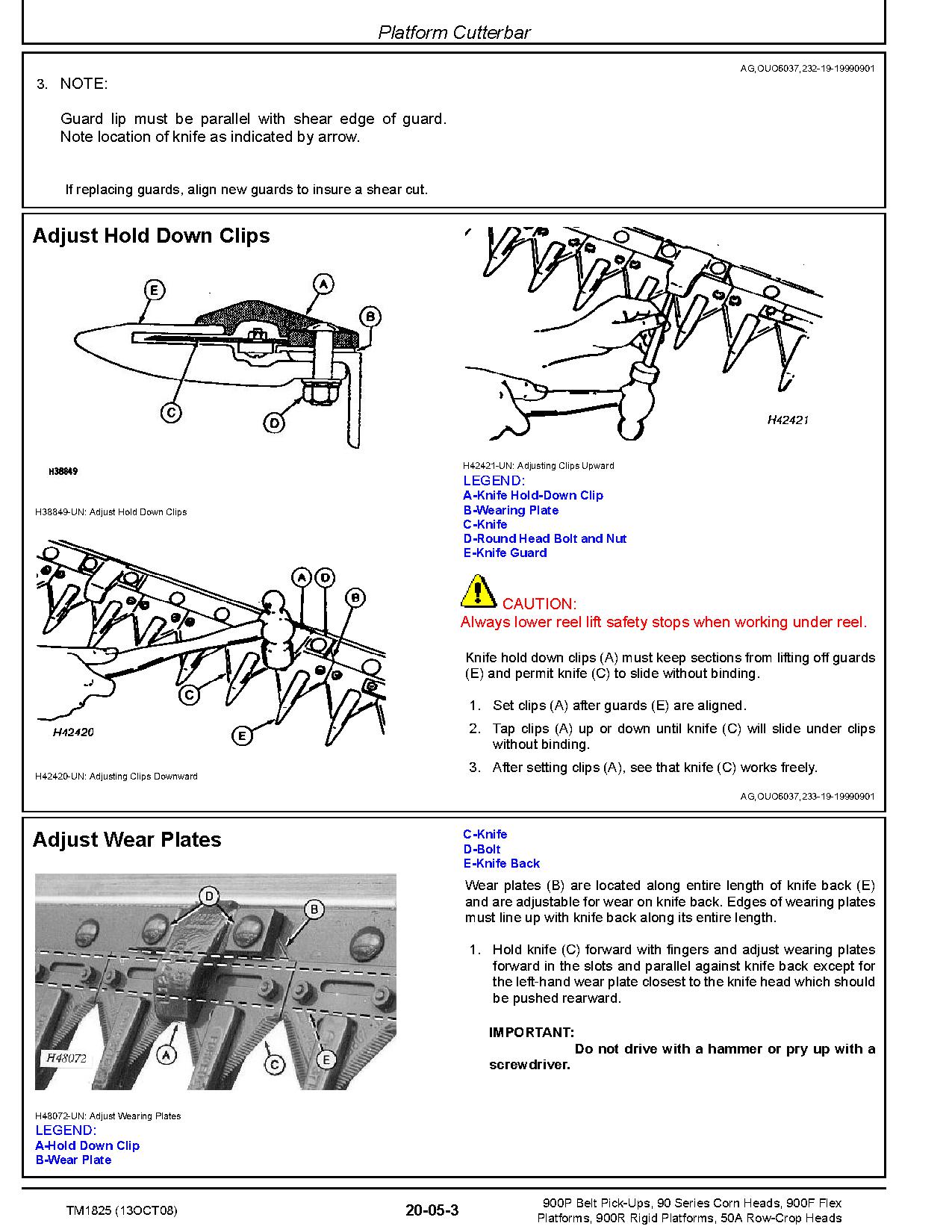 John Deere 914P 930R Cutting Platforms Repair Manual TM1825 (2)