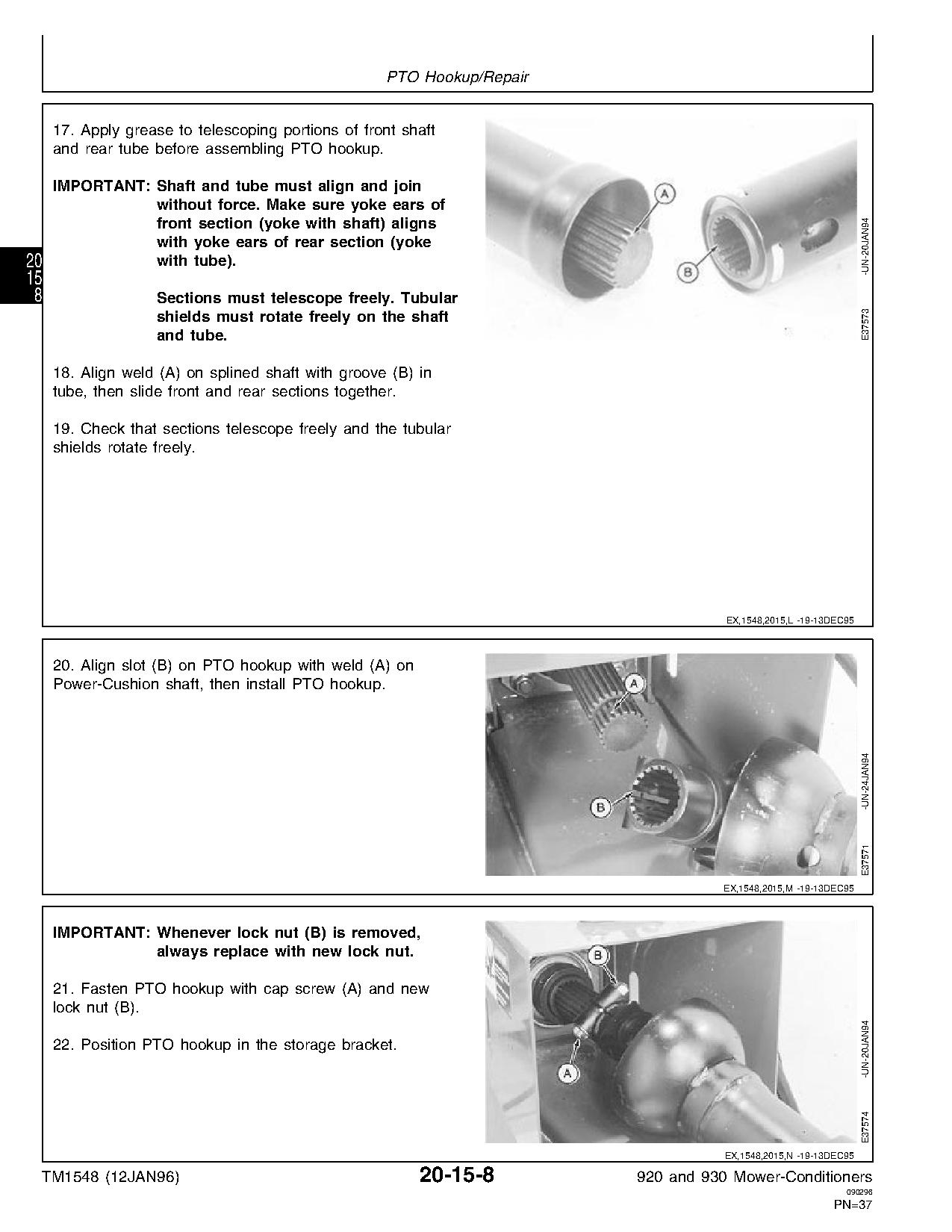 John Deere 920 930 Mower Conditioners Technical Manual TM1548 (2)