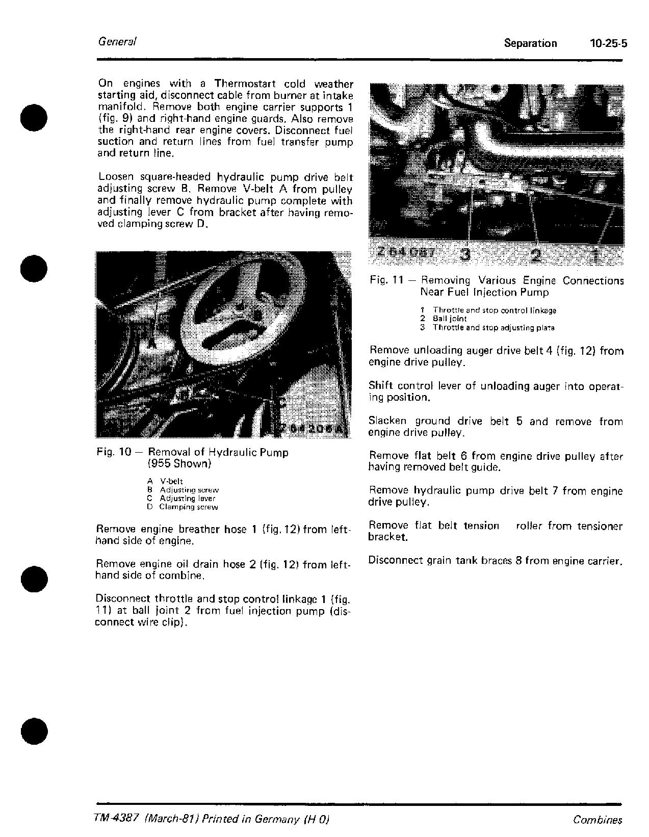 John Deere 932 1085 Combines Technical Manual TM4387 (2)