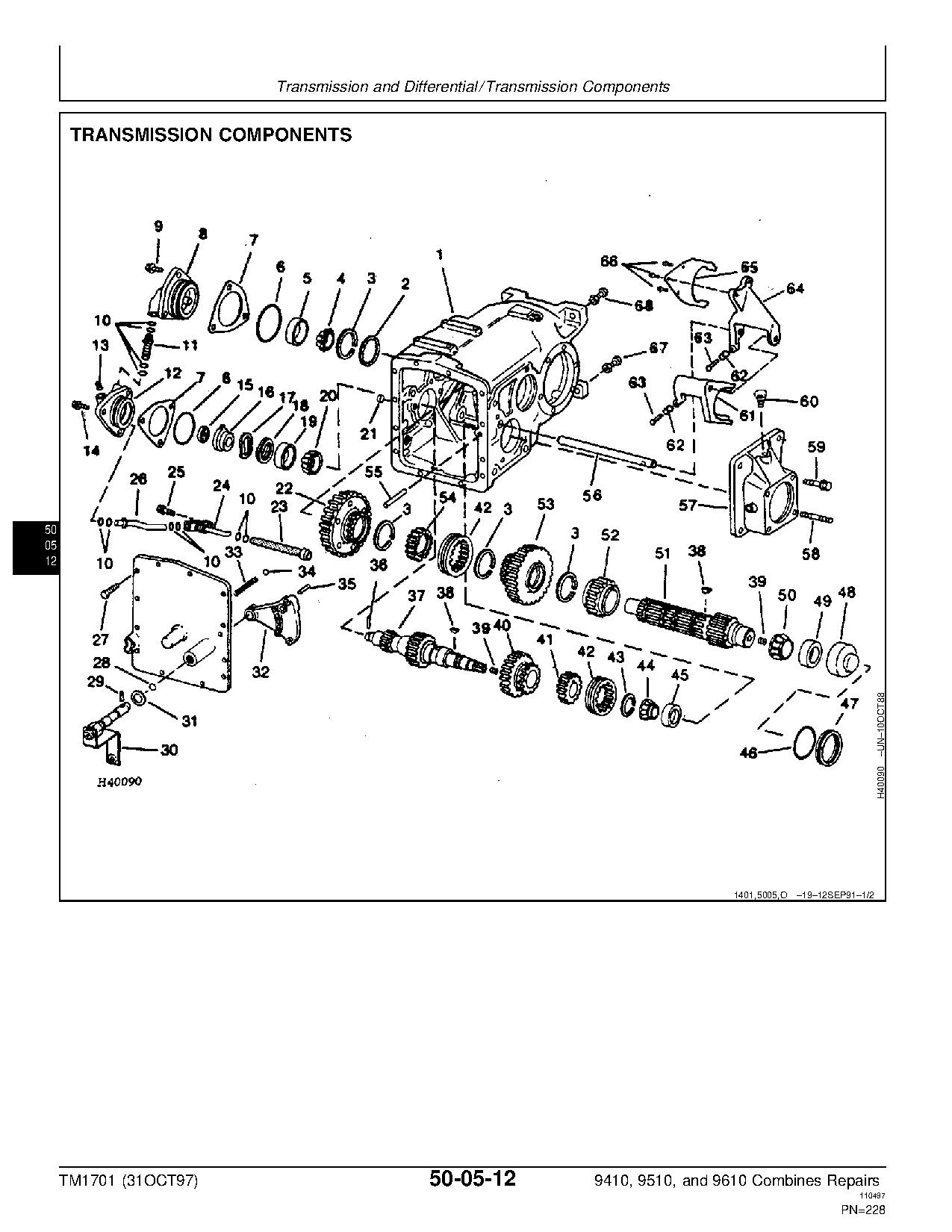 John Deere 9410 9510 9610 Combines Repair Manual TM1701 (2)