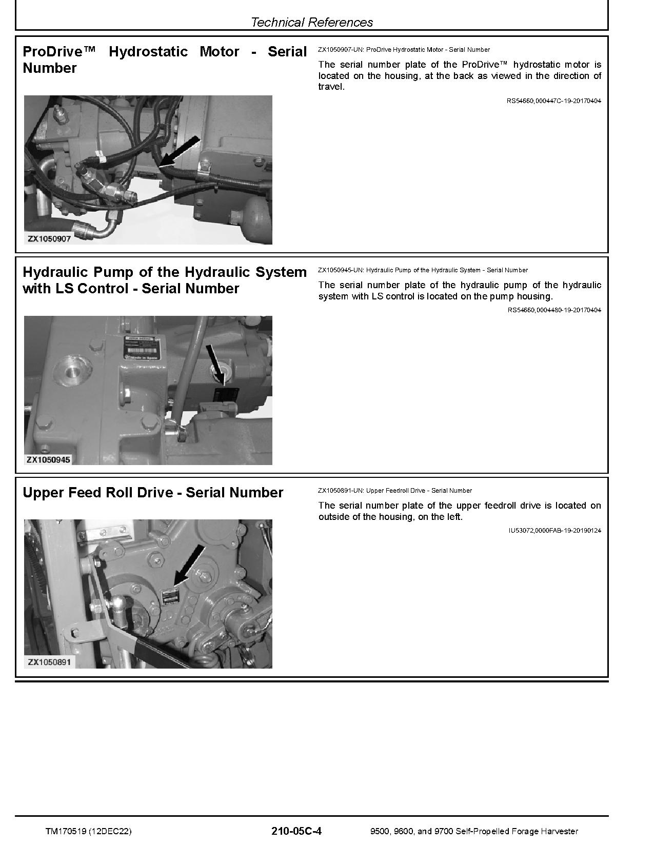 John Deere 9500 9600 9700 Self Propelled Forage Harvesters Diagnostic Manual TM170519 (2)