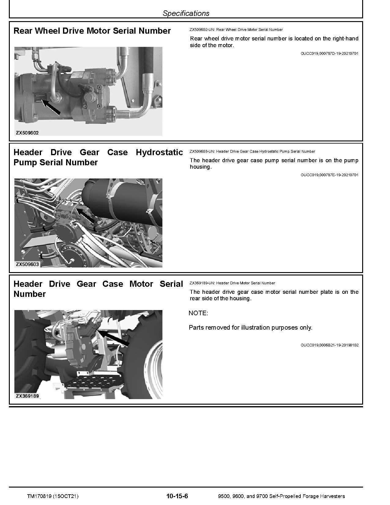 John Deere 9500 9600 9700 Self Propelled Forage Harvesters Repair Manual TM170819 (2)