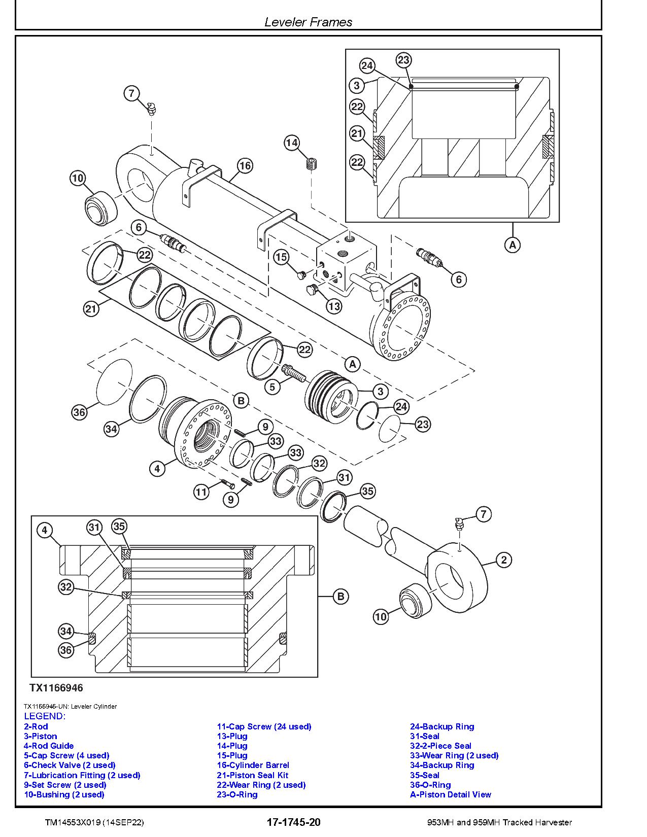 John Deere 953MH 959MH Tracked Harvesters Repair Manual TM14553X019 (2)