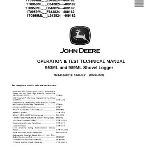 John Deere 953ML 959ML Shovel Loggers Operation Test Manual TM14484X019 (1)