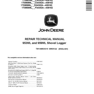 John Deere 953ML 959ML Shovel Loggers Repair Manual TM14485X019 (1)