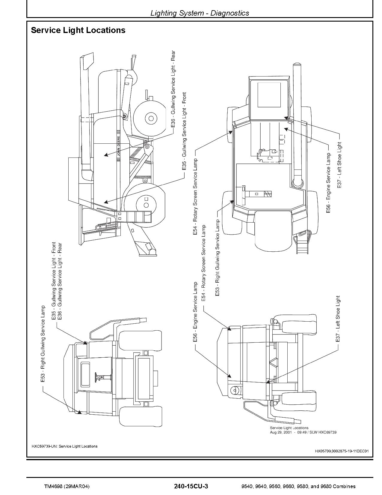 John Deere 9540 9560 9580 9640 9660 9680 Combines Diagnostic Manual TM4698 (2)
