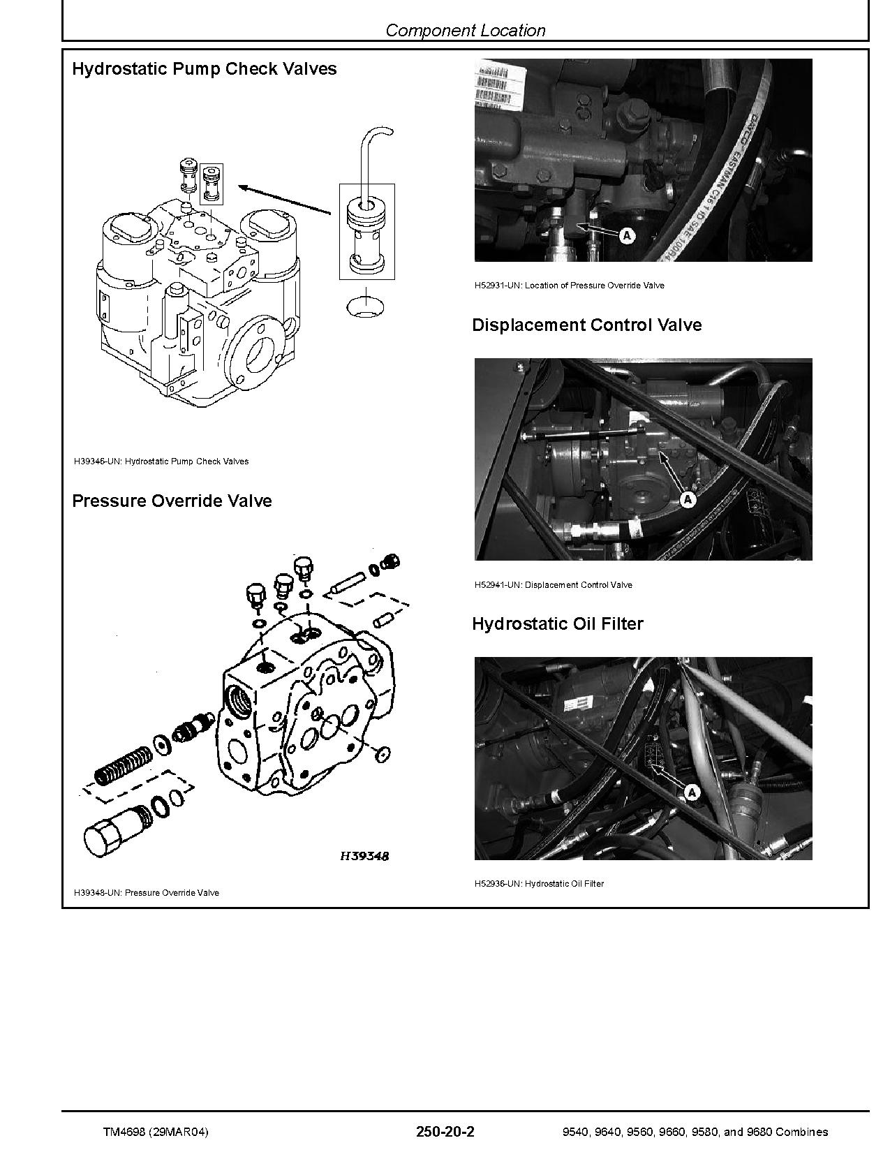 John Deere 9540 9560 9580 9640 9660 9680 Combines Diagnostic Manual TM4698 (4)