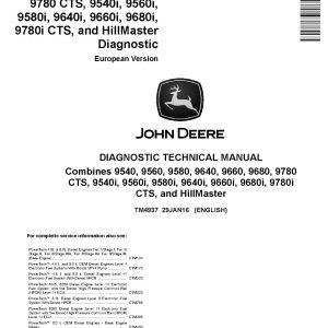 John Deere 9540 9780i Combines Diagnostic Manual TM4937 (1)